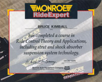 ride control theroy certification