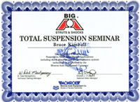 suspension certification